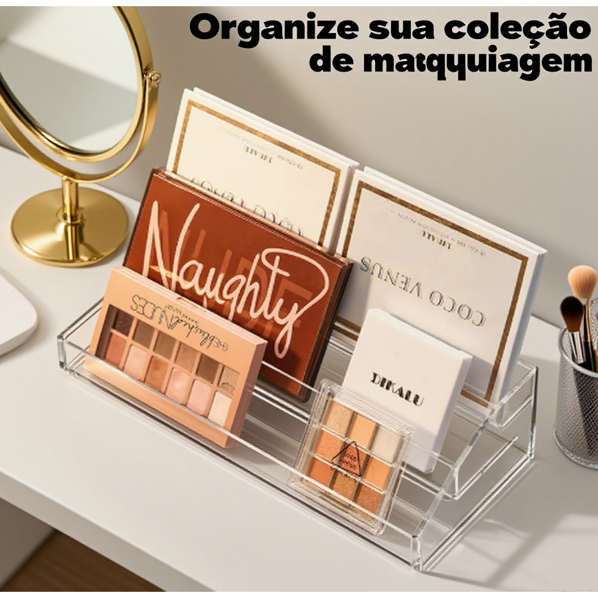 Caixa Acrílica Porta Organizadora com 5 Prateleiras esmalte em cosméticos Expositor de Esmaltes Acrílico Transparente