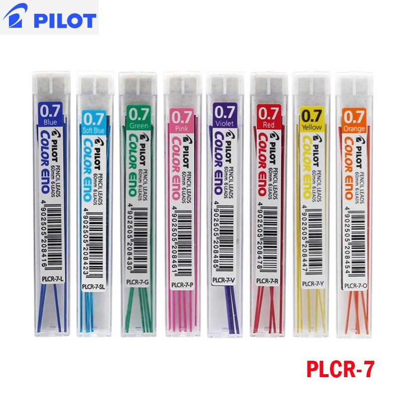 1 Unidade Japão Pilot Color Eno PLCR-7 Lápis Leva Recarga 0.7mm 6 Folhas