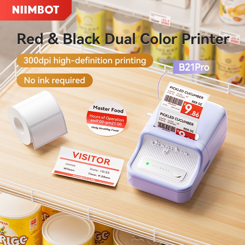 Impressora De Etiquetas NIIMBOT B21_Pro , Fotográfica Portátil , Fabricante De Duas Cores , Adequada Para Varejo , Códig em Oferta na Shopee