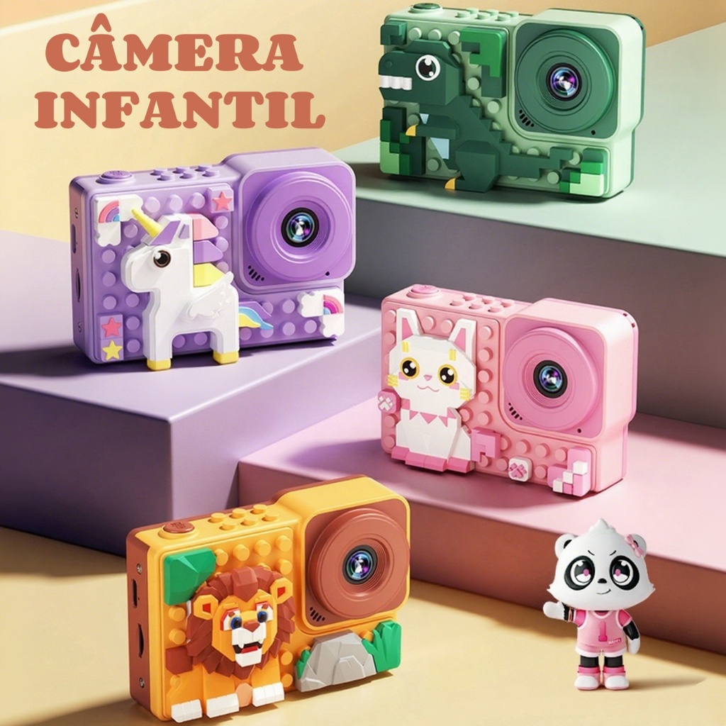 Câmera Infantil Portátil Mini Câmera Digital com Suporte Para Vídeo/Fotografia em Oferta na Shopee