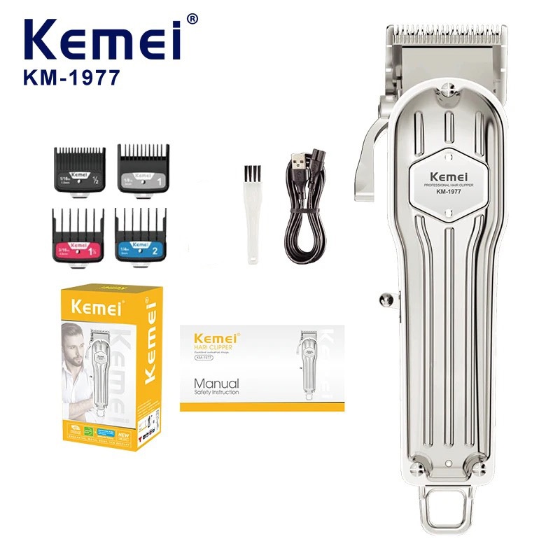 Kemei Profissional Barbeiro Máquina De Cortar Cabelo Para Homens Sem Fio Corte D