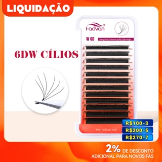 Pestanas Fadvan Real 6D W 0.07 Extensões De C/D/L 8-15mm Profissionais Suaves Naturais em Oferta na Shopee