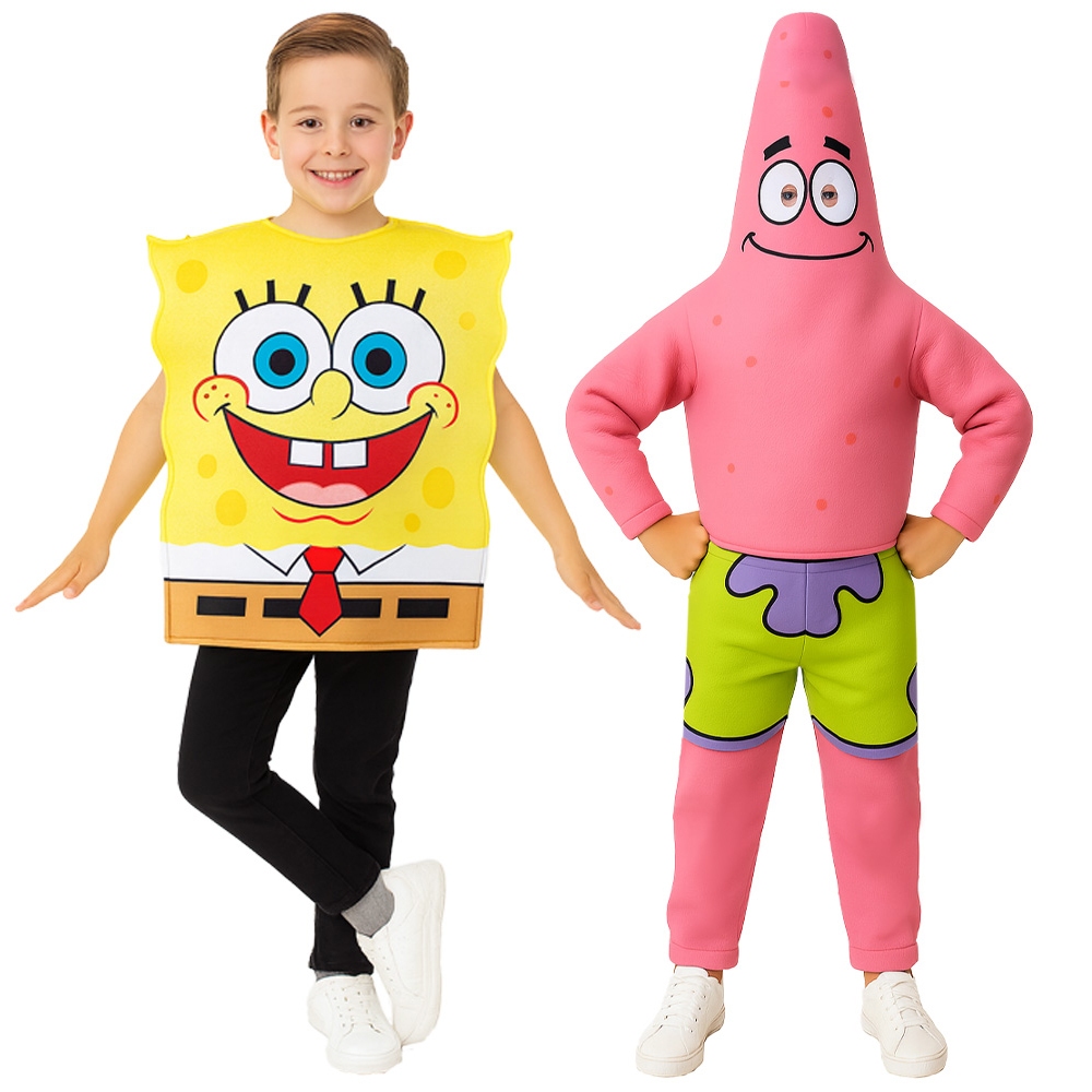 Crianças Adorável Bob Esponja Traje Clássico Patrick Estrela & Cosplay Roupas Criança Halloween Dos Desenhos Animados Ma