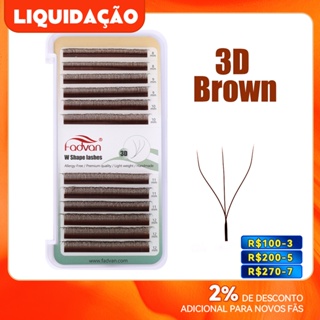 FADVAN Cor Marrom YY 3DW 4DW 5DW Forma Cílios Extensões De Postiços Naturais Bandeja De Mistura em Oferta na Shopee