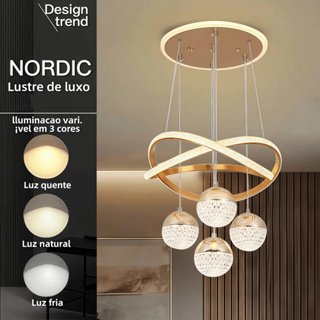 3 cores em 1 luz Lustre para sala Lustre Pendente Cozinha Luminária de Teto Led Nordic Moderno Decoração Para Sala em Oferta na Shopee