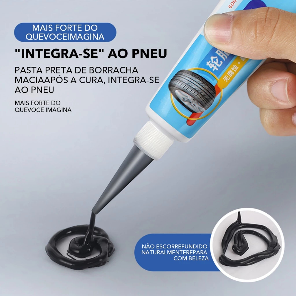 Cola Para Reparo De Pneus Líquido Forte Colas De Borracha Preta Macia Resistente Ao Desgaste Não Corrosiva Adesivo