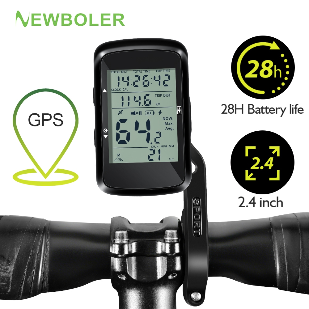 NEWBOLER GPS Bicicleta Computador Velocímetro 2.4-Polegada Tela De Toque Sem Fio Inteligente Odômetro Para MTB Acessório em Oferta na Shopee