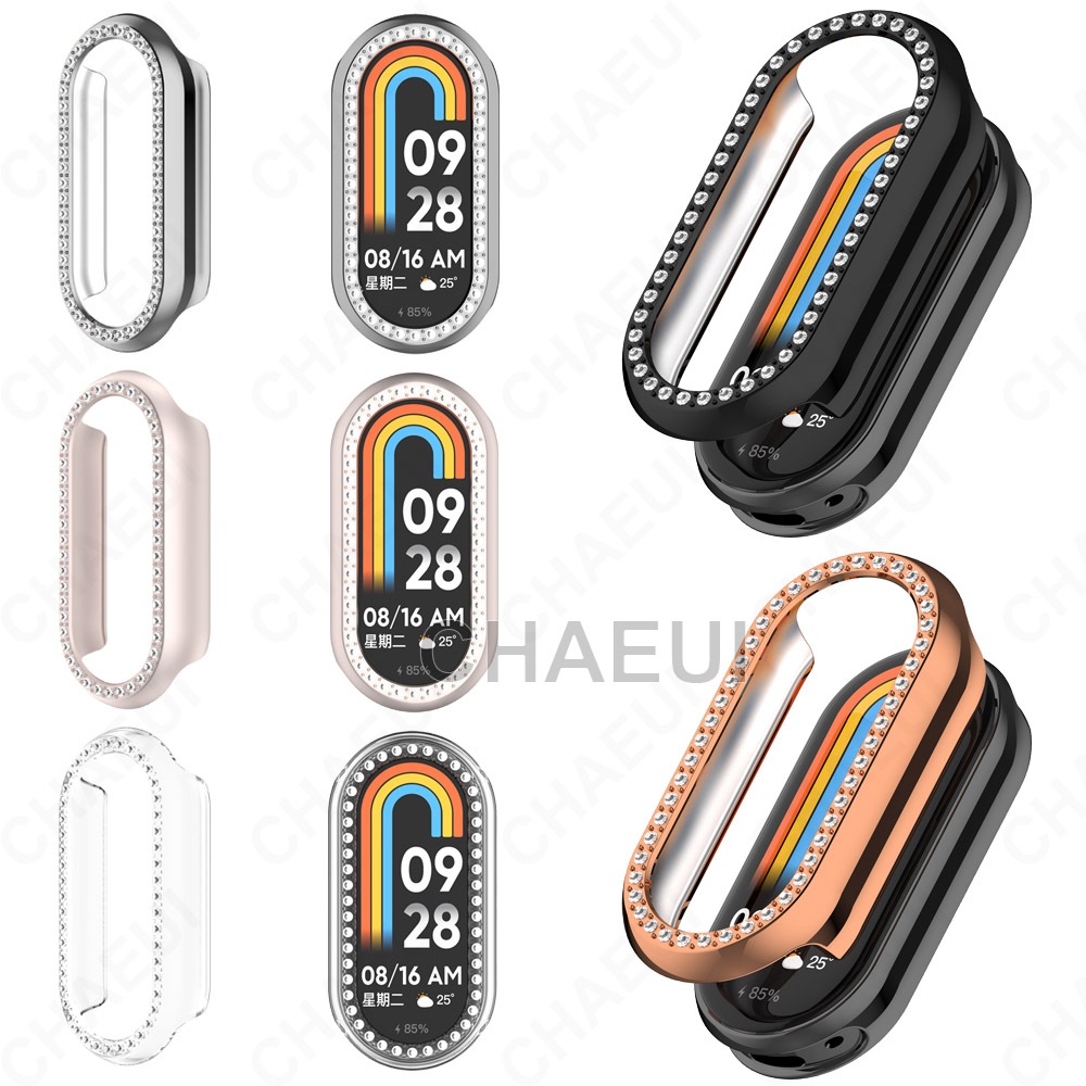 Protetor De Tela Meia Capa Acessórios De Moldura Para Xiaomi Smart Band 10 9 8 / Band 10 Ceramic Edition