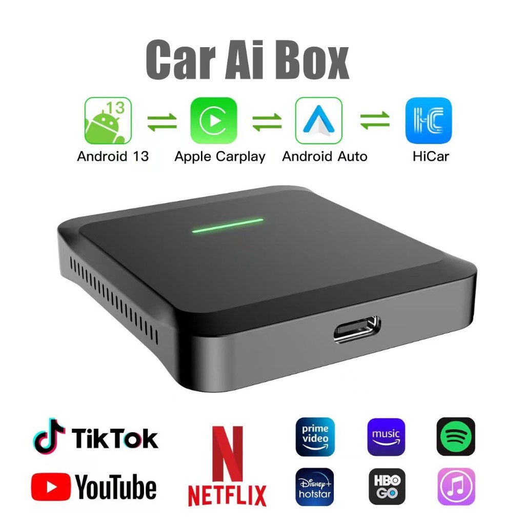 carplay Com Fio De Carro Original Para Android box auto 3 Em 1