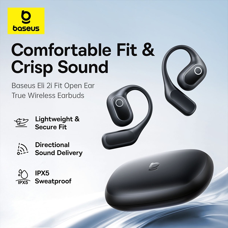 Baseus Eli 2i Fit Open-Ear True Wireless Earbuds IPX5 Fones De Ouvido Sem Fio À Prova D'água 36H Tempo De Escuta