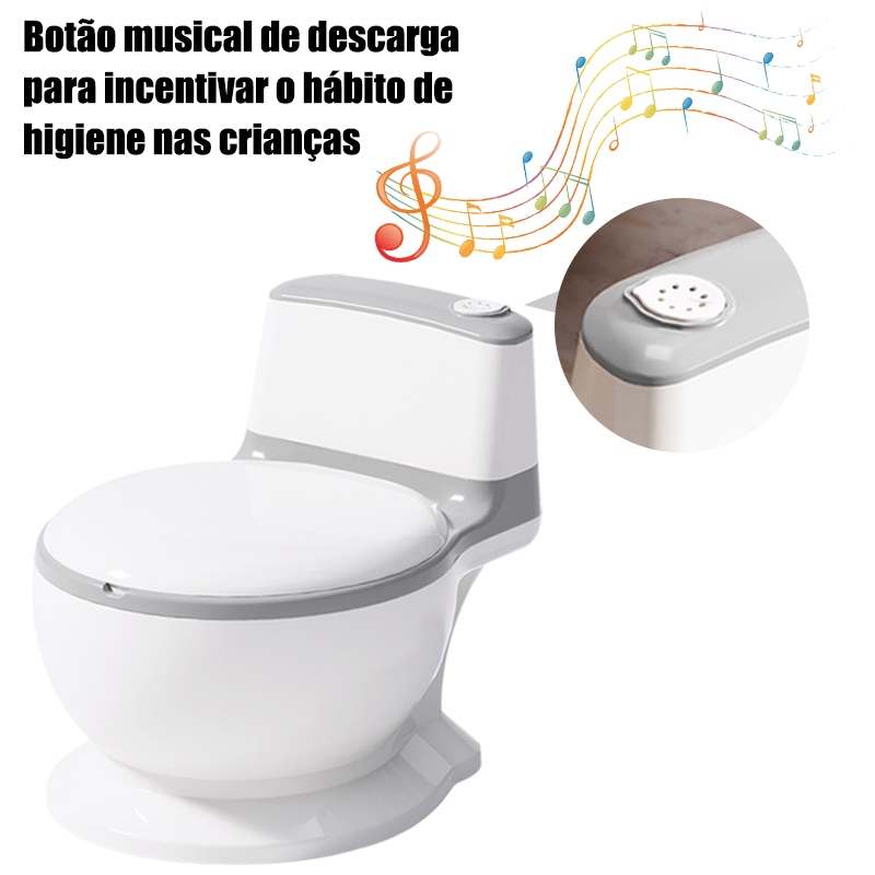 Potty Trainer Redutor De Assento De Vaso Sanitário Infantil Fun Training Com Escova De Limpeza em Oferta na Shopee