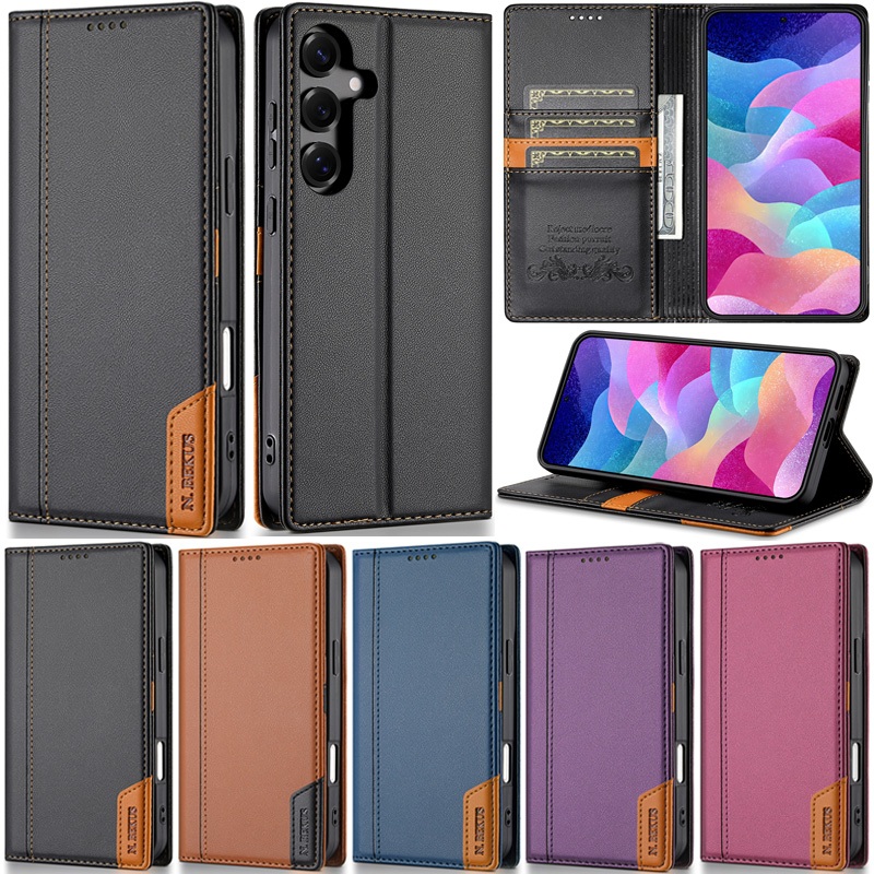 Caixa De Luxo Para Samsung Galaxy A56 A36 A16 A17 A26 A07 A06 A25 A15 A55 A05S A35 A54 A34 5G A24 4G A05 Carteira Fosca