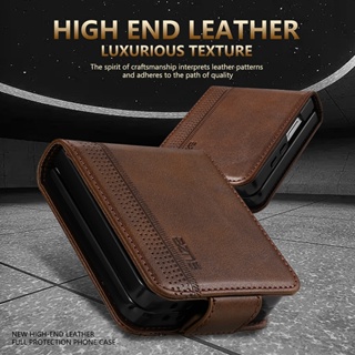 Moda De Luxo Dobrável Couro Caso Telefone Para Samsung Z Flip 7 6 5 4 3 Capa De À Prova De Choque em Oferta na Shopee