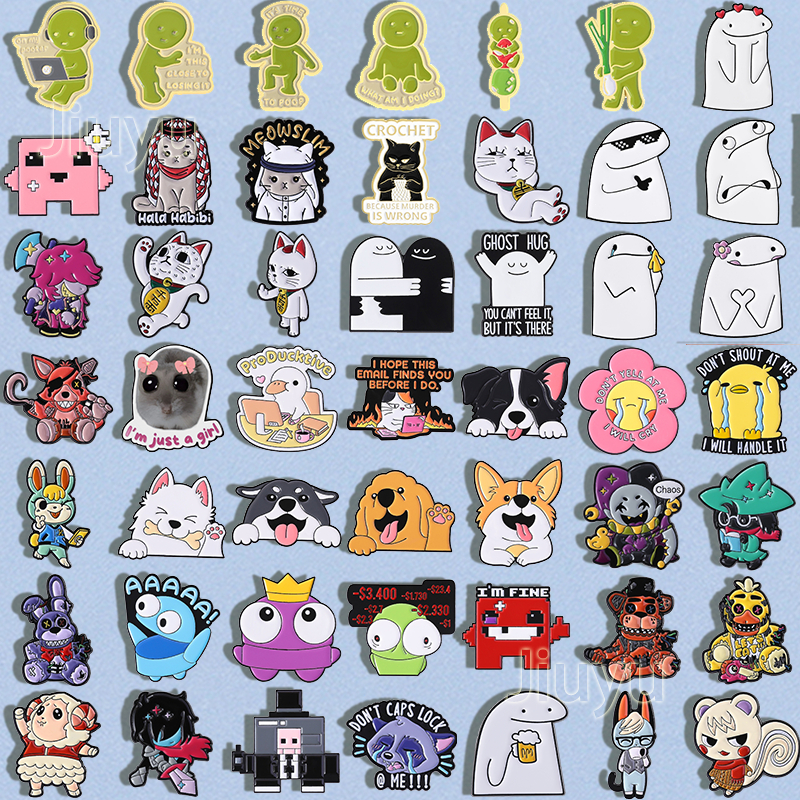 Smiski Esmalte Pino Dos Desenhos Animados Vara Figura Broche Bonito Animal Filhote De Cachorro Gato Lapela Crachá Jóias em Oferta na Shopee