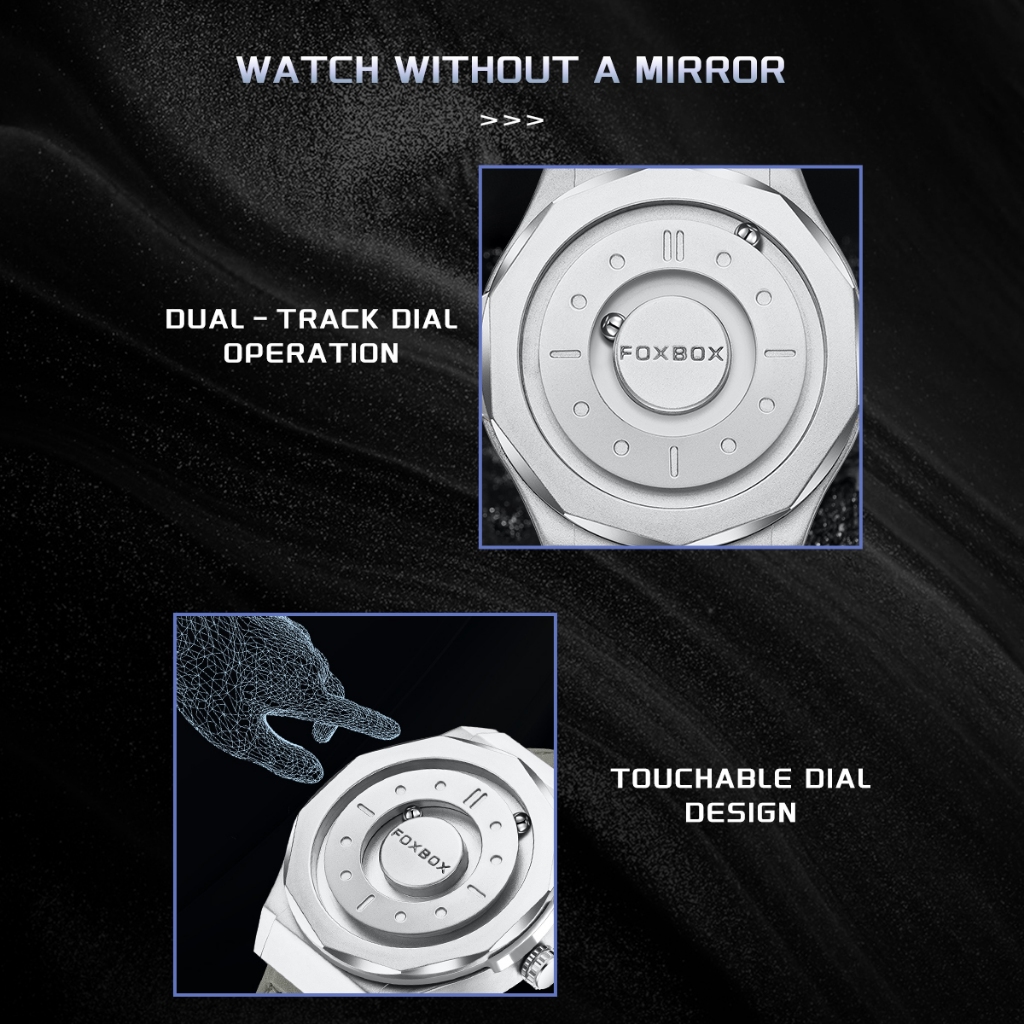 FOXBOX Relógio De Moda De Luxo Para Homens , À Prova D'água , De Alta Qualidade , Pulso Masculino De Quartzo De Aço Inox