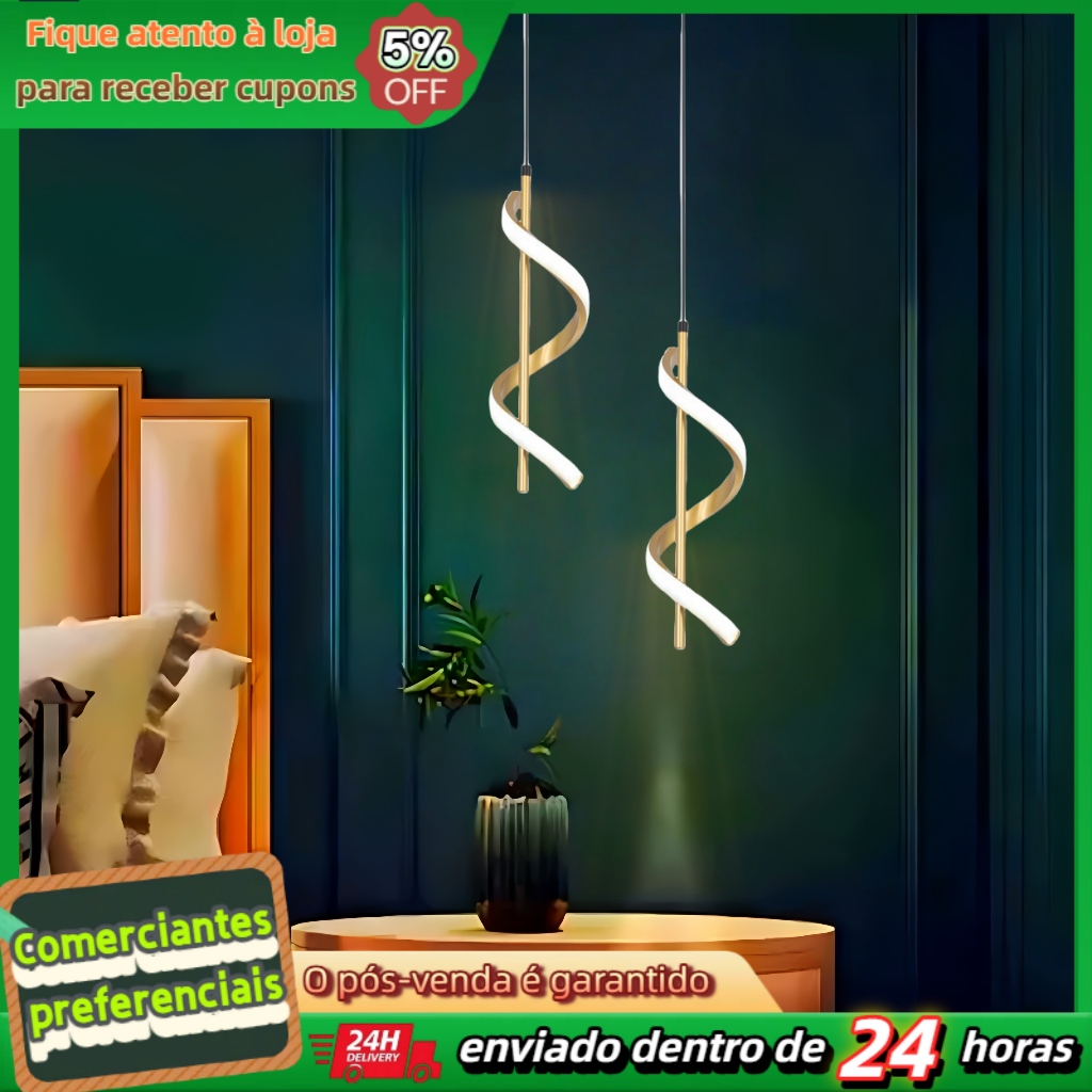 Luminária De Teto Pendente Led Moderna Lustre para Corredor Sala Quarto Moderna