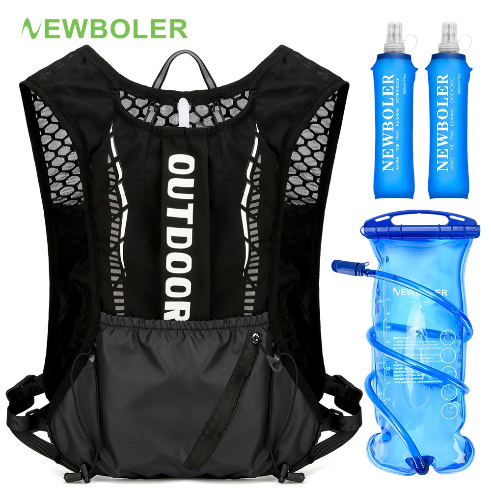 Newboler 5L Mochila De Hidratação Para Bicicleta Leve E Respirável Colete De Corrida À Prova D'água Ciclismo Com em Oferta na Shopee