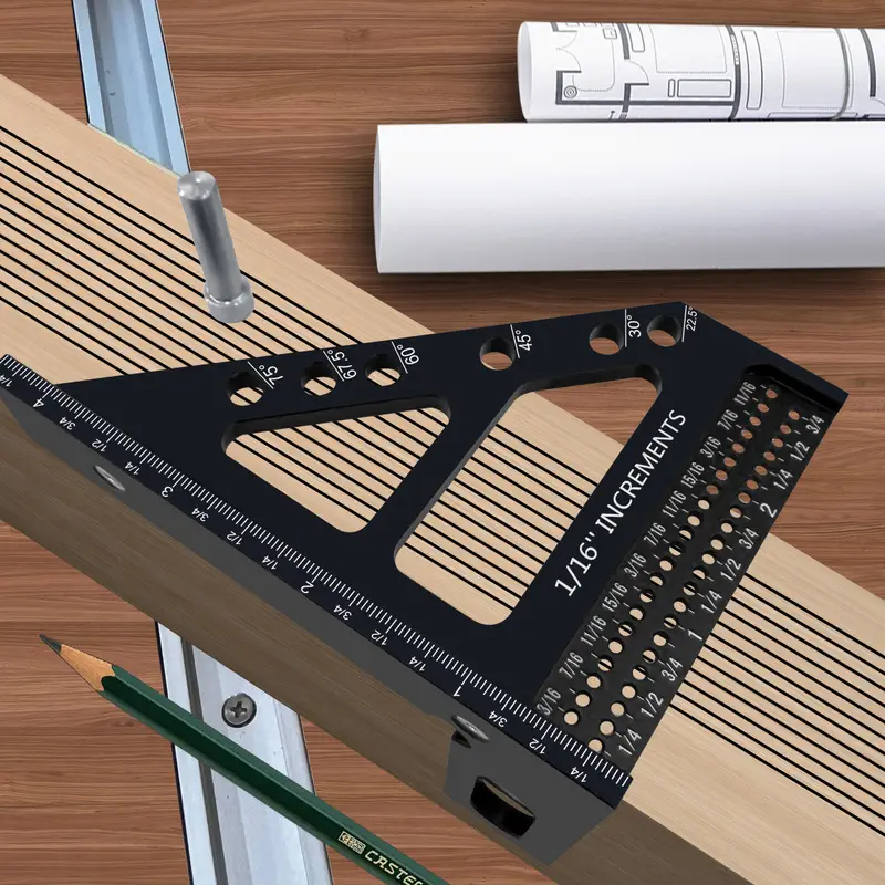 Esquadro de Alumínio Reforçado para Carpintaria - Precisão Profissional em Oferta na Shopee