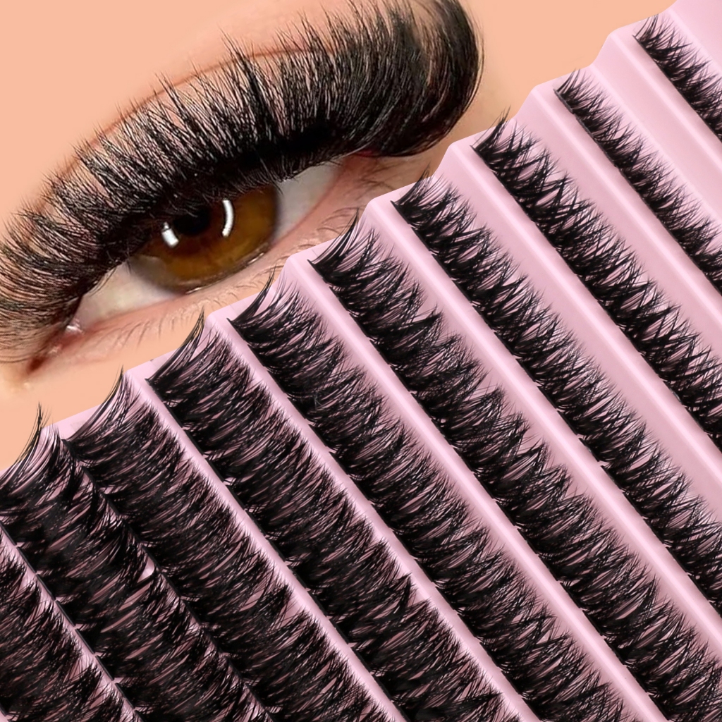 Extensões de Cílios Naturais GROINNEYA: Tufos Individuais 8-16mm para Volume Leve e Aplicação DIY​