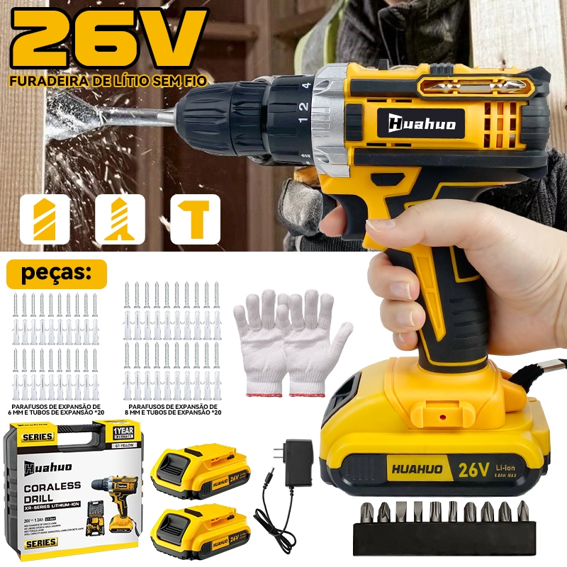Parafusadeira HUA HUO com Baterias