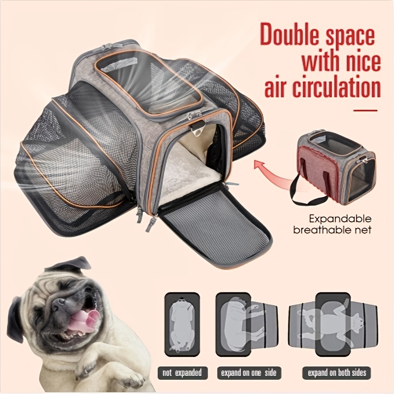 Bolsa Pet Expansível Transporte Viagem Avião Cabine Cachorros e Gatos Cinza em Oferta na Shopee