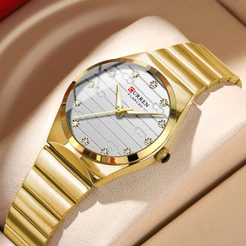 Relógio Feminino CURREN Marca Original Elegante Pulseira De Aço Inoxidável Minimalista , Estilo Versátil Empresarial , Q