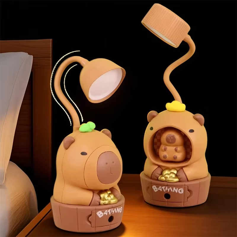 Lâmpada Capivara , De Mesa LED Com Proteção Ocular ABS , Recarregável Por USB , Apontador De Lápis , 4 Estilos