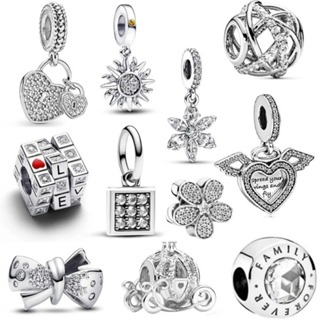 Clássico Charme Berloque Prata 925 Pingente Aço Inoxidável Contas DIY Jóias Lindo Presente Pulseira Colar Acessórios em Oferta na Shopee