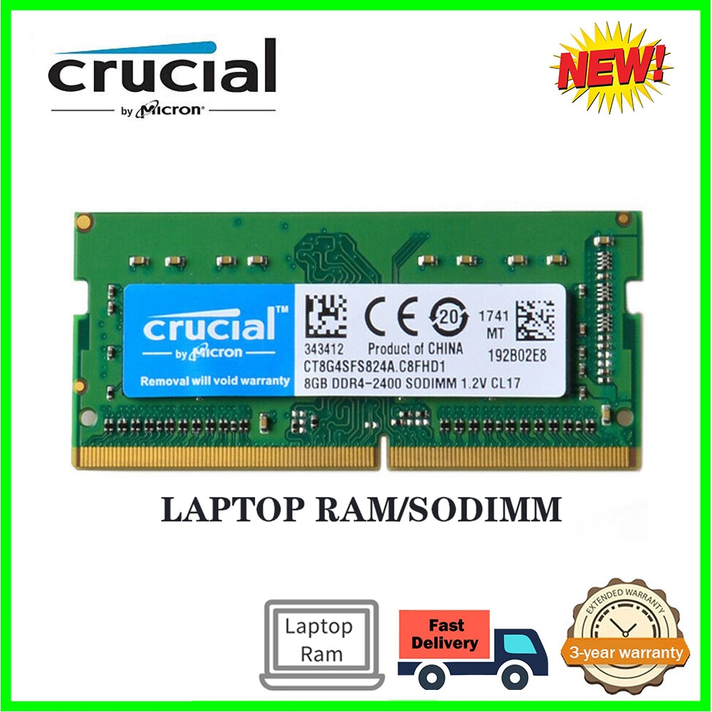 Crucial Ddr4 Ram Portátil 8gb 4gb 16gb Ddr4 2133mhz 2400mHZ 2666MHz 3200Mhz 1.2v 260pin Notebook Memória Sodimm