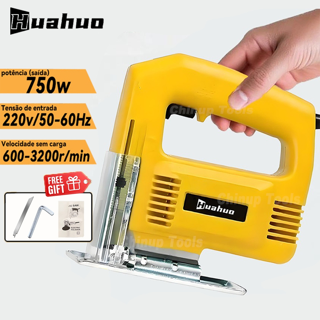 Serra Tico Tico 750W Madeira De Alta Potência Gabarito Corte De Compensada Elétrica Corta Madeira Mdf Metal Aluminio. em Oferta na Shopee