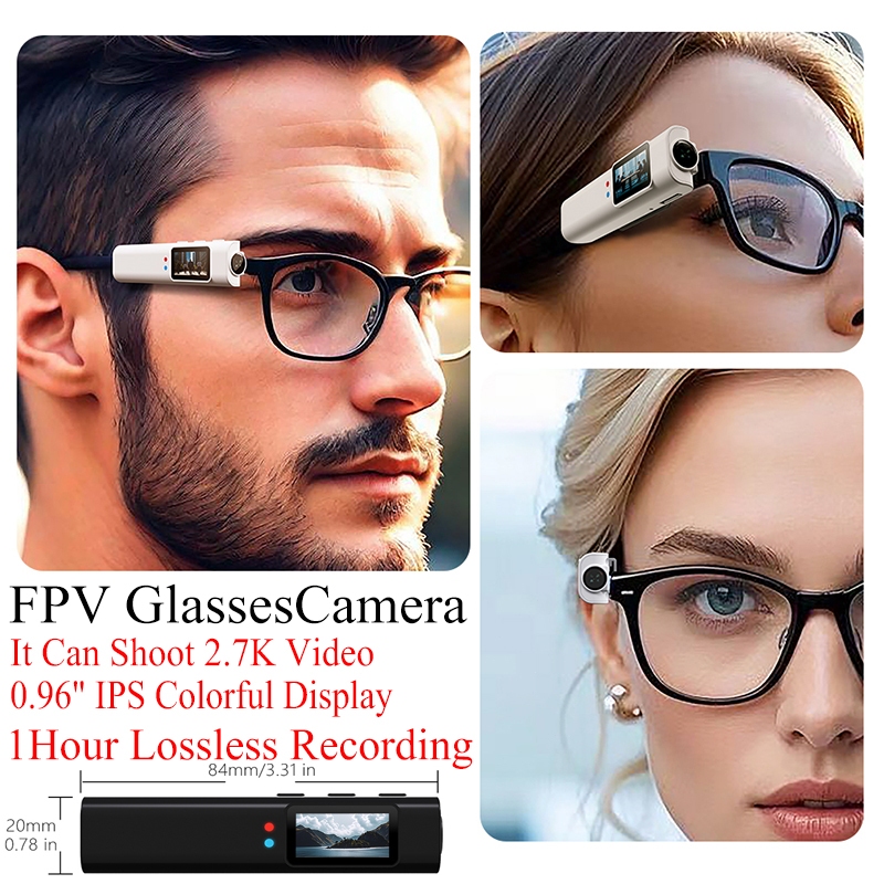 1080P HD Óculos Câmera WiFi Mini Digital 0.96in Tela IPS Motocicleta Ação Cam Wearable Para Caminhadas Bicicleta