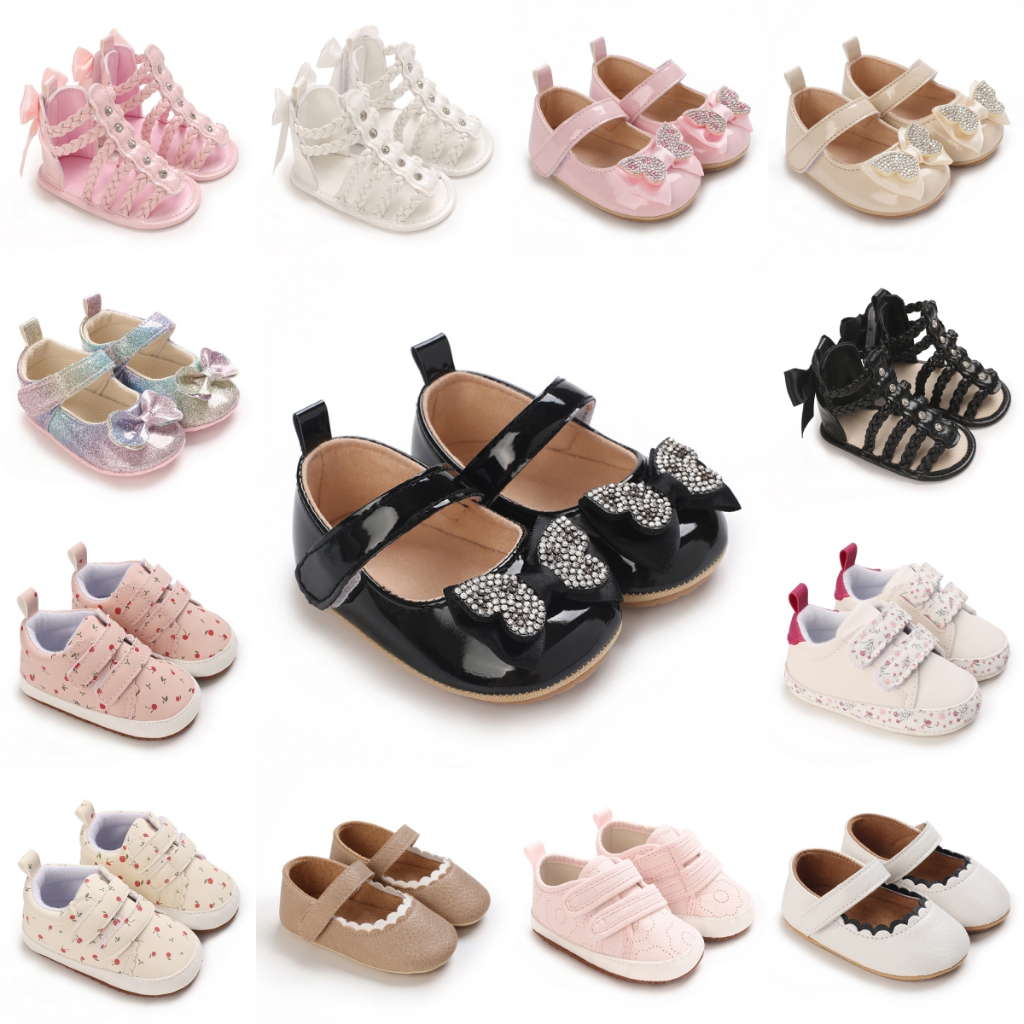 Verão 0-18M Sapatos De Moda Infantil Pré-Escolar Sandálias Planas Sola De Borracha Macia Anti Deslizamento Flor Renda Ca
