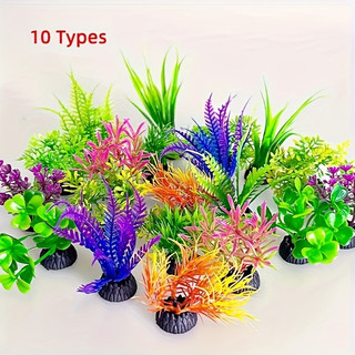 KIT 10 Planta Artificial decoração para aquário mini Livre de BPA Ecologicamente correto bestbrasil.br