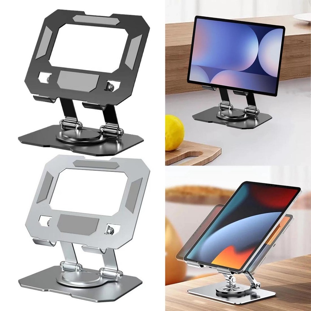 Suporte para Celular Mac Tablet 4-13" De Mesa Giratório 360°Aço Carbono Dobrável Articulado Base