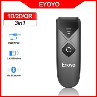 Eyoyo EY-015P Mini 3 Em 1 1D 2D QR Barcode Scanner Bluetooth 2.4G USB Com Fio De