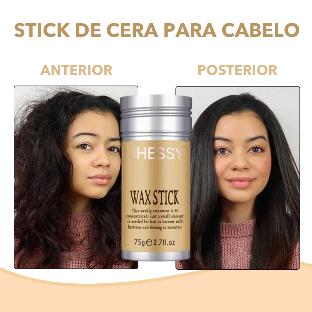 Bastão de Cera para Cabelo Anti-Frizz Frizzy Hair Tidying Creme Suavizante Styling Stick d...