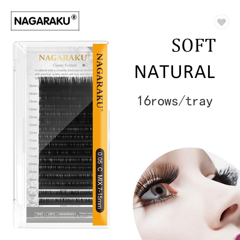Nagaraku Cílios Postiços Clássicos Extensão de Pestanas mistura de Vison Premium Clássica 7-15 em Oferta na Shopee