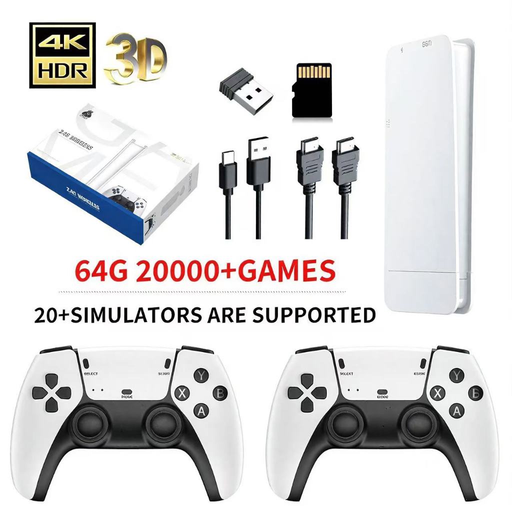 Imagem 2025 Novo Videogame Stick M15 Pro 4k 64gb Hdmi Com 2 Controles Sem Fio + 20.000 Jogos