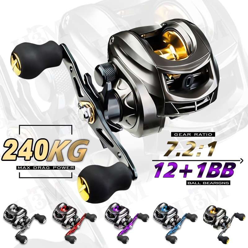 240Kg Carretilha De Pesca Com Marine Sports Pitching 7.2 : 1 Alta 10kg Max Molinete De Pesca Molinete Pesca Mulinete., em Oferta na Shopee