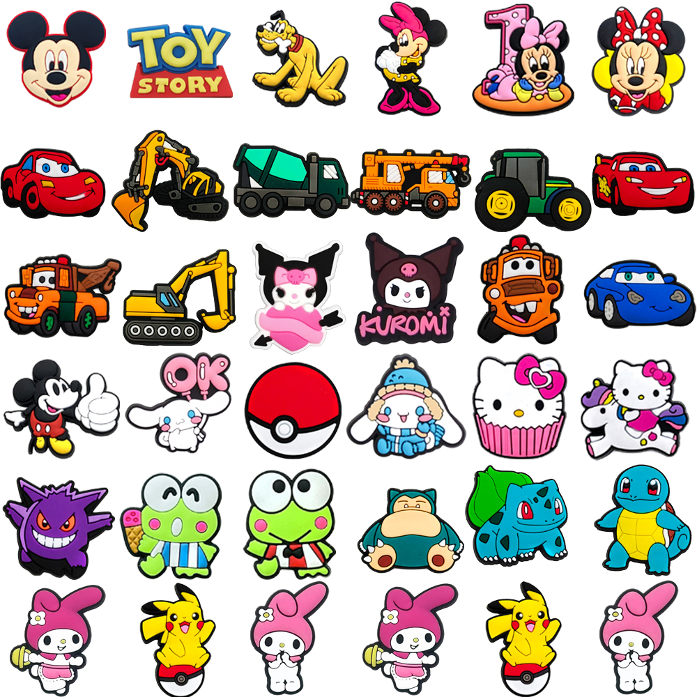 MEIDJ 1 Peça Amuletos De Sapato Decrations Sandálias De Desenho Animado Fivela Botão De Acessórios De PVC