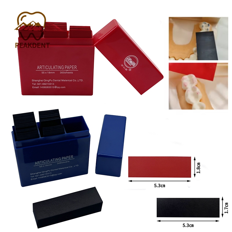 300 Folhas/Caixa Dente Dupla Face Papel Mordida Vermelho/Azul