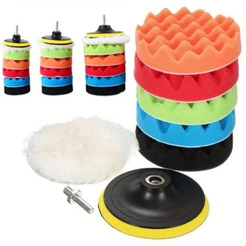 Kit 11 Peças Para Polimento Automotivo Carro Moto 3 Polegadas Para usar em Furadeira e Parafusadeira