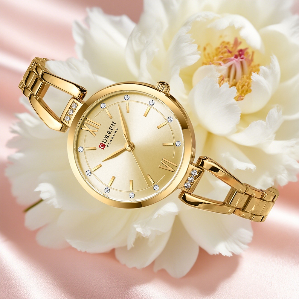 Original CURREN Relógio Feminino Design Exclusivo Pulseira De Aço Inoxidável Moda Elegante Quartzo Analógico À Prova D'á em Oferta na Shopee