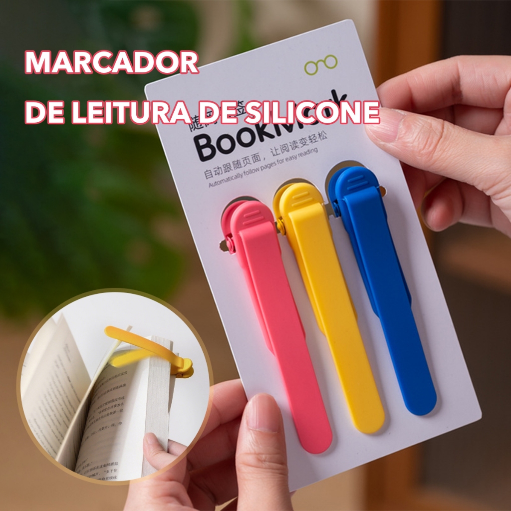 3pcs Marcador Inteligente Silicone, Marcadores de página, Simples leitura marcador clipe, ferramentas de leitura em Oferta na Shopee
