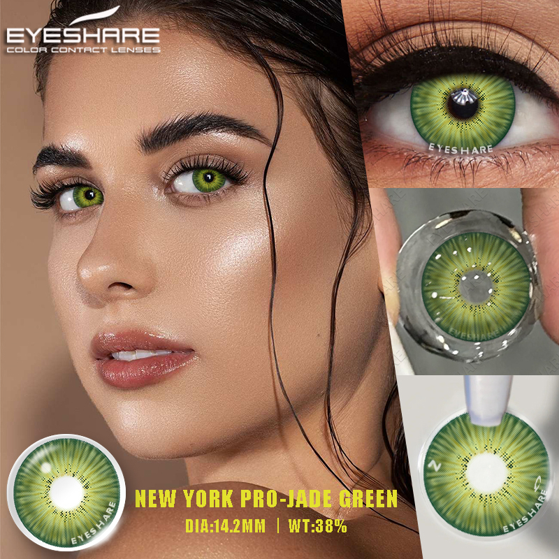 EYESHARE 1 Par (2 Unidades) Lentes Da Nova Moda New York Soft Color Cosplay De Contato Para Os Olhos Coloridas De Cor Na