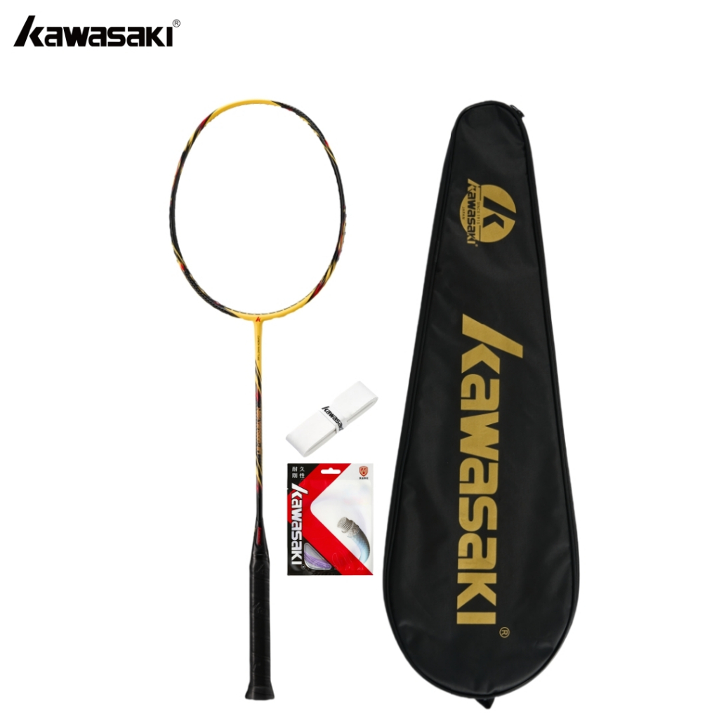Raquete De Badminton Kawasaki De Alta Tensão G7 5U 18-32LBS Ataque De Carbono Completo Para Jogadores Profissionais E De