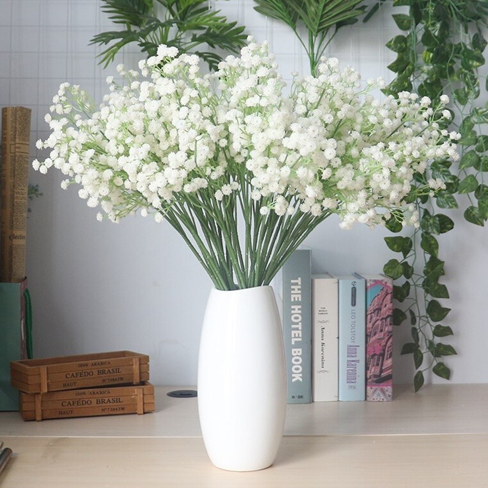 kit 5 Galho Gypsophila Artificial 62cm Branco - Decoração Casamentos e Festas em Oferta na Shopee