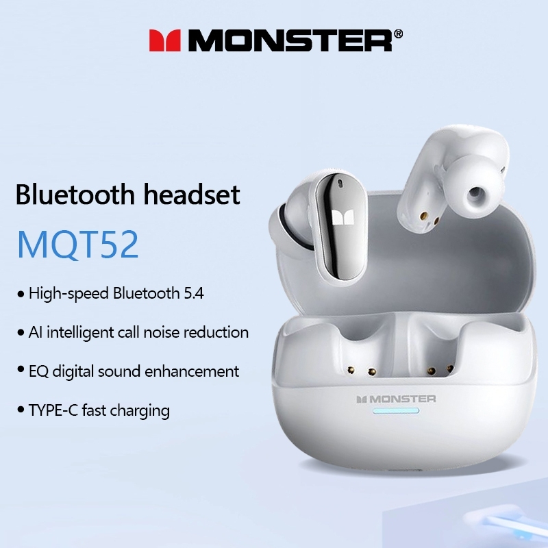 Monster MQT52 Fone De Ouvido Intra-Auricular Sem Fio Com Som Hi-Fi e Latência Ultra Baixa para Jogos em Oferta na Shopee