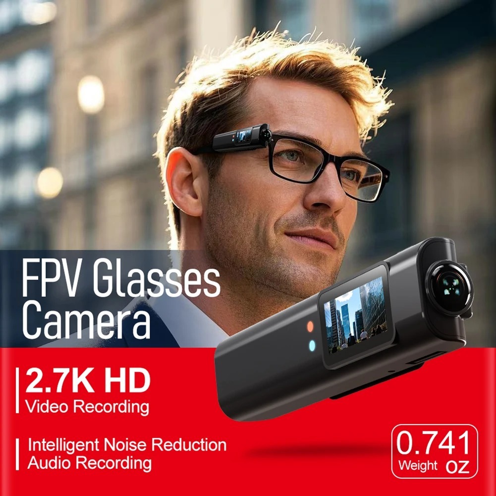 2.7K HD Óculos Câmera WIFI Mini Wearable Segurança Ao Ar Livre Esporte DV DVR Gravador De Vídeo Vigilância Filmadora Par