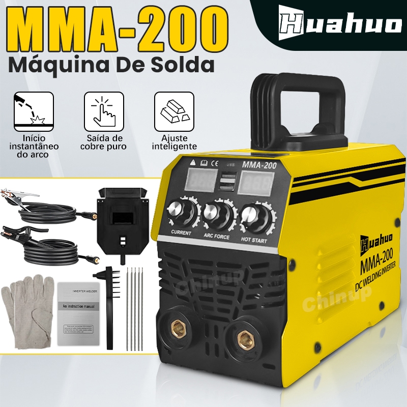 Máquina De Solda Inversora 220V/110V MMA-200 Tecnologia IGBT Display Digital Ferramenta De Soldagem Portátil Automática.